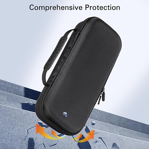 CoBak Hard Carrying Shell Case for PlayStation Portal Remote Player - with 2 Screen Protector 1 Grip Case 4 Thumb Grip Caps Hard Outer Cover for PS5 Portal Black