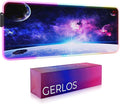 Gerlos RGB Large Gaming Mouse Pad Extended Soft LED Mouse Pad Non-Slip Rubber Base Water Resist Keyboard Pad Computer Mousepad 31.5×11.8 inches