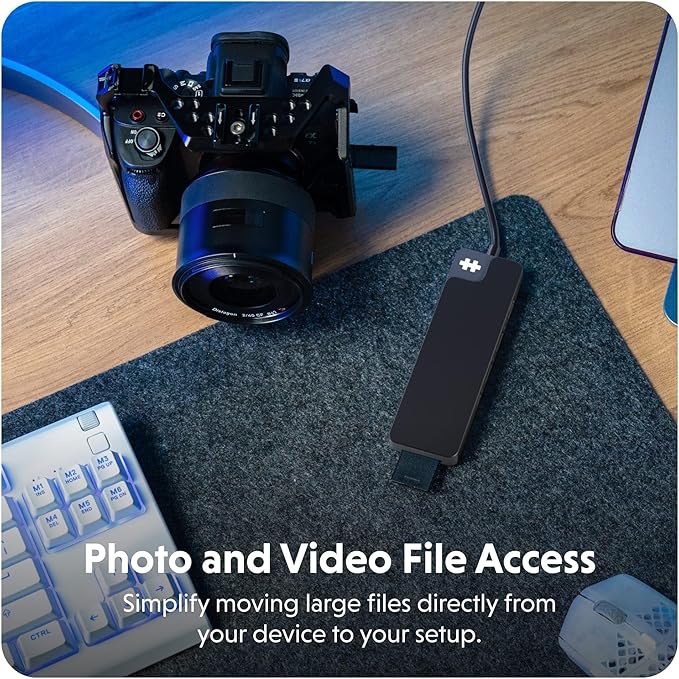 HyperDrive Flex 8-Port USB C Hub Multiport Adapter for Crisp Visuals Fast Transfer Charging — HDMI 4K30Hz 100W Power Delivery 5Gbps 2X USB-A SD MicroSD Audio Jack (Black)