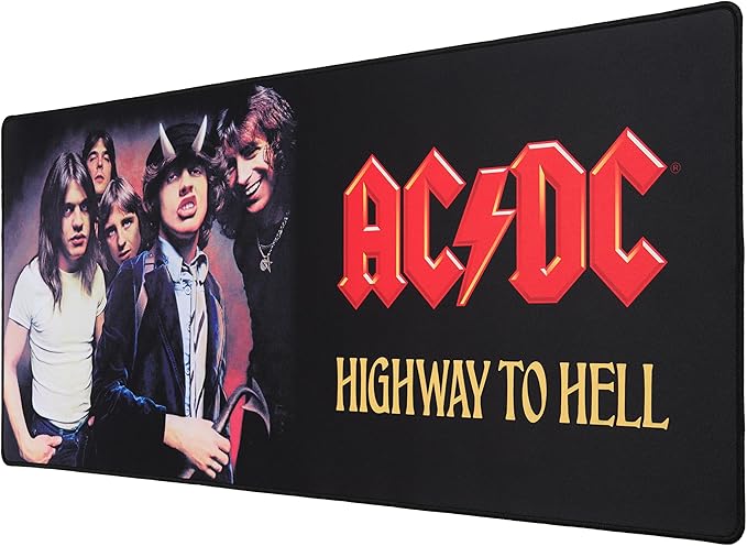 SUBSONIC - AC/DC Mouse Pad 35 in x 15.7 in - Gift ACDC Gaming Desk pad 90 cm x 40 cm - Official Licensed