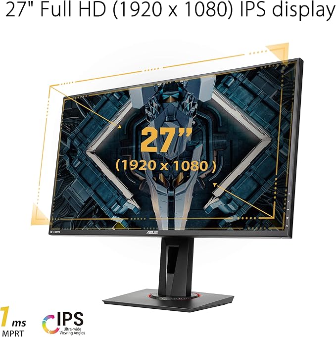 ASUS TUF Gaming 27” 1080P Monitor (VG279QR) - Full HD IPS 165Hz (Supports 144Hz)(Renewed)