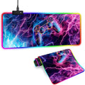 XL Led Gaming Mouse Pad with 14 Light Modes - Light Up Gamer Mouse Pad31.5 x 11.8in Non-Slip Gamepad Style RGB Large Gamer MousepadBlack Long Glowing Gaming Accessories for DeskWaterproof