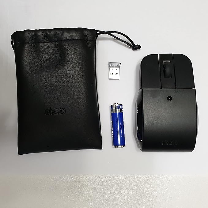 elasto Ergonomic Bluetooth Wireless Mouse M4 Set – Helps with Carpal Tunnel Arthritis Finger &amp Wrist Pain Adjustable DPI – Light Click (Wireless)