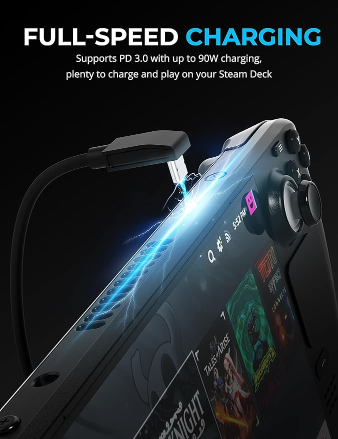 SABRENT Docking Station Compatible with Steam Deck 7-in-1 Dock with M.2 SSD Slot HDMI 2.0 4K@60Hz Gigabit Ethernet Dual USB-A 3.2 and Single USB 2.0 Ports with 90W USB-C Charging Port