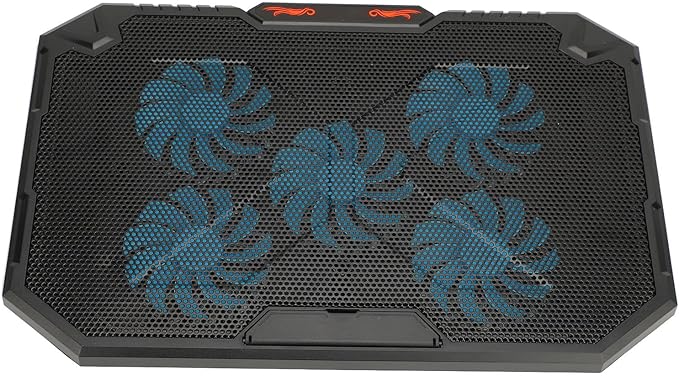 aqxreight Laptop Cooling Pad with 5 Fans for Efficient Heat Dissipation and Height Featuring RGB Lighting for 13 to 17 Inch Notebooks