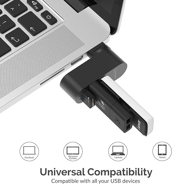 SABRENT 2.5-Inch SATA to USB 3.0 Tool-Free Clear External Hard Drive Enclosure +Premium 3-Port Aluminum Mini USB 3.0 Hub
