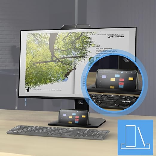 MSI PRO MP272PMG 24-inch IPS 1920 x 1080 (FHD) Computer Monitor 120Hz Webcam Adaptive-Synch EPEAT Silver HDMI DisplayPort VGA Port VESA Mountable Tilt Height Adjustable Speaker 1ms Black