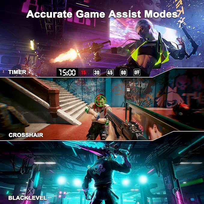SANSUI 27 Inch WQHD 2560 x 1440 IPS Gaming Monitor 200Hz 180Hz 1ms Computer Monitor DP 1.2 x2 | HDMI 2.0 x2 | VESA Mount 120% sRGB HDR Eye Care Metal Stand (DP Cable Included)
