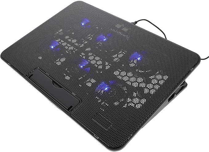 Homoyoyo Laptop Cooling Pad with Fan 15.6-inch Silent USB Laptop Cooler Stand Holder for Gaming and Office Use Black