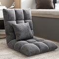 NaKeah Folding Floor Gaming Chair 6-Position Adjustable Floor Lazy Sofa Chair w/Breathable Cotton &amp Skin-Friendly Flannel Ideal for Reading Gaming MeditatingC