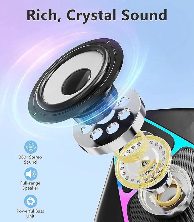 CORN 2.1 Gaming Speakers with RGB Gradient Light PC Speakers with Dynamic Sound USB Powered &amp 3.5mm Aux Desktop Computer Speakers with Volume Control Compatible with PC Laptop PS4 TV Phone