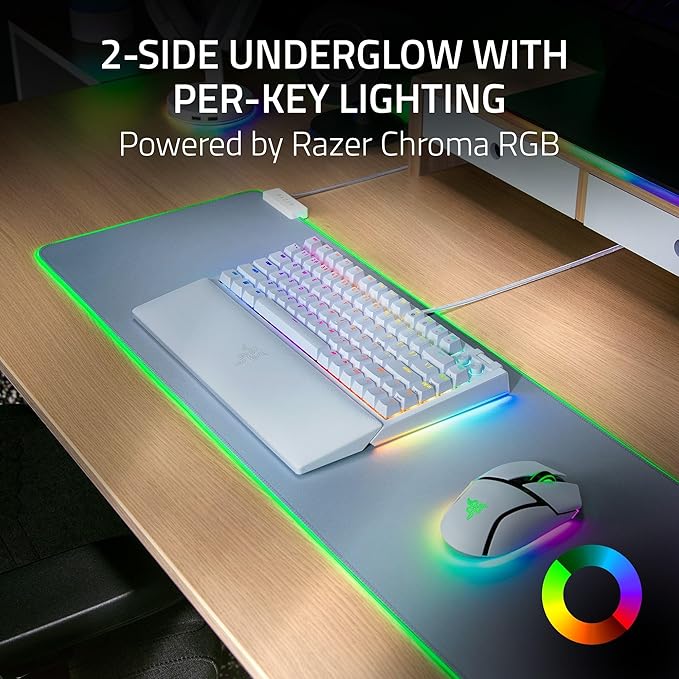 Razer BlackWidow V4 75% Mechanical Gaming Keyboard: Hot-swappable Design - Compact &amp Durable - Orange Tactile Switches - Chroma RGB - MF Roller &amp Media Keys - Comfortable Wrist Rest - White (R