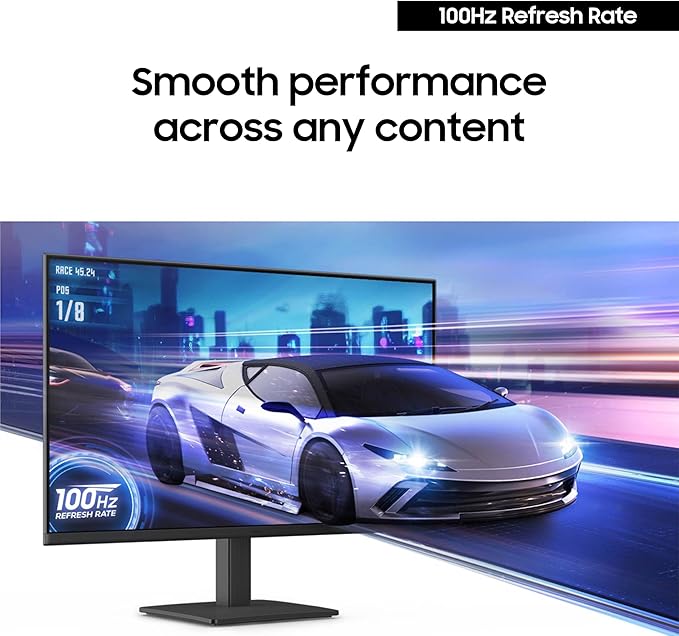 Samsung 27 (S30GD) Essential Monitor with IPS Panel and Tilt Only Stand 100Hz Refresh Rate Ergonomic Design Advanced Eye Care Game Mode LS27D304GANXZA