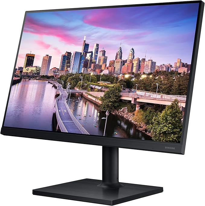 SAMSUNG FT45 Series 24-Inch WUXGA 1920 x 1200 Computer Monitor 75Hz IPS Panel HDMI DisplayPort DVI USB Hub Built-in Speakers Height Adjustable Stand 3 Yr WRNTY (LF24T454GYNXZA)Black