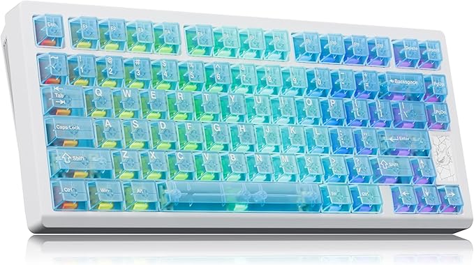 Mechanical Keyboard Chilkey Slice75 HE Gaming Keyboard Wired 75% Hall Effect Magnetic Aluminum Keyboard with WS Flux HE Clacky Switch Rapid Trigger 8K Polling Per-Key RGB Custom PC/Mac Support