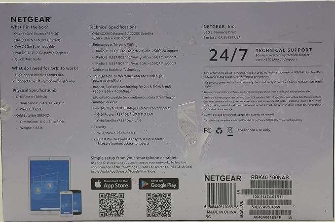Netgear Orbi RBK40 IEEE 802.11ac Ethernet Wireless Router (Renewed)