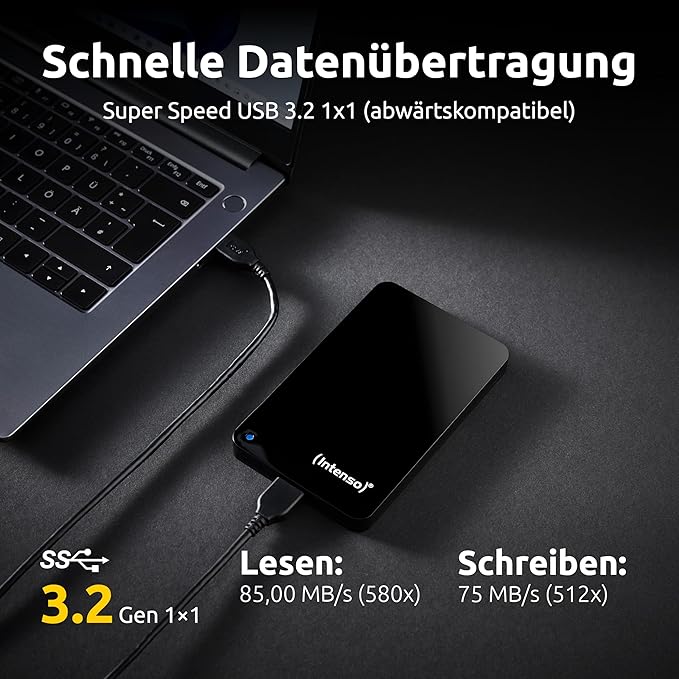 Intenso 6023560 1TB Memory Drive USB 3.0 2.5 External Hard Drive