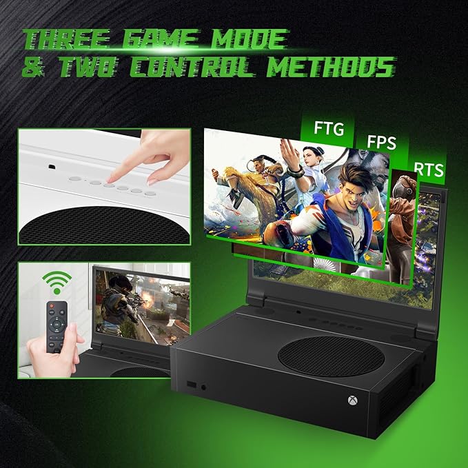 G-STORY 14‘’ Portable Monitor for Xbox Series S – 1TB SSD Black 1080P Portable Gaming Monitor IPS Screen for Xbox Series S（not Included） with Two HDMI HDR Freesync Game Mode Travel Display