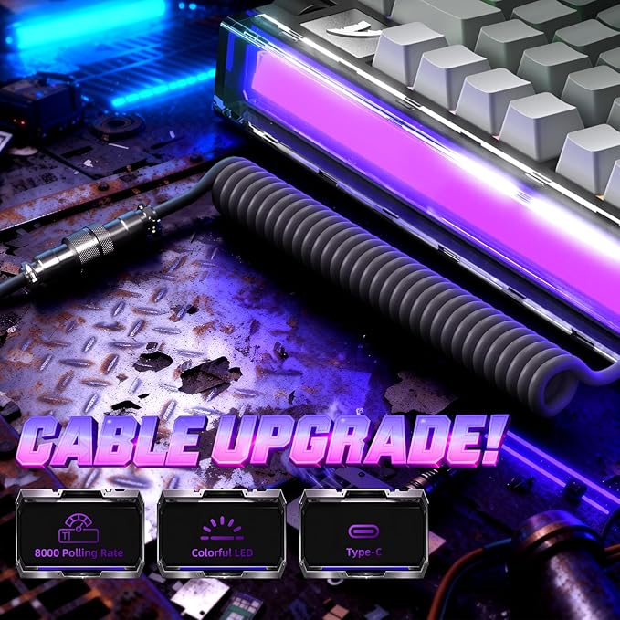 ATTACK SHARK R85 HE 75% Magnetic Wired Gaming Keyboard8KHz Polling Rate Rapid Trigger0.005mm RT Precision256K Scan RateCustom Hot-SwappableWeb Driver PC Keyboard for Gamer/Win/MacBlack Gradient