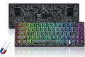 Womier M68 HE V2 Rapid Trigger Keyboard 60% Percent Hall Effect Topographic Gaming Keyboard Wired RGB Custom Mechanical Key Board with Magnetic Switch PBT Keycaps for Mac/Win (Black)