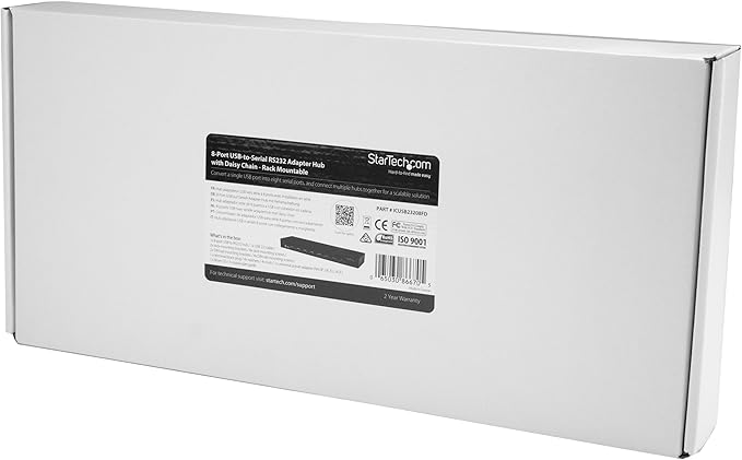 StarTech.com USB to Serial Hub - 8 Port - COM Port Retention - Rack Mount and Daisy Chainable - FTDI USB to RS232 Hub  TAA (ICUSB23208FD)