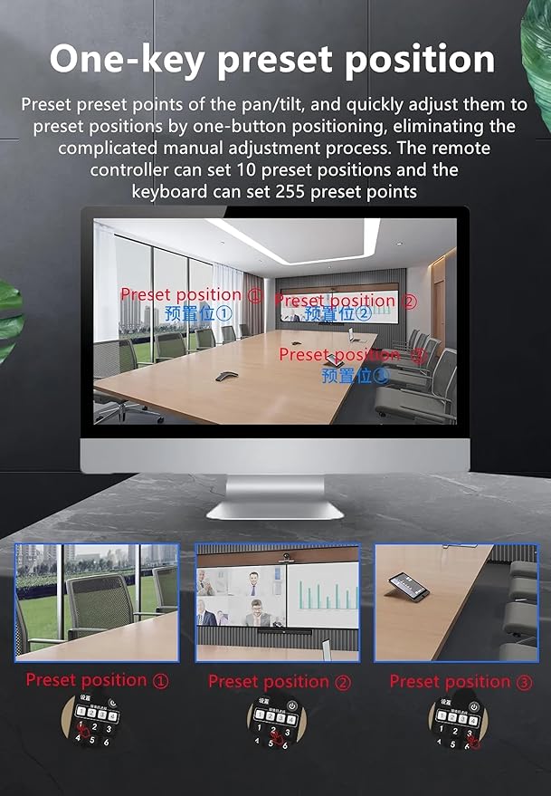 NDI PTZ Camera 4K AI Auto-Tracking 20X Optical Zoom 4K@60fps3G-SDI USB3.0 HDMI LAN PoE IP Live Streaming for Church Worship Events Broadcast Video Conference