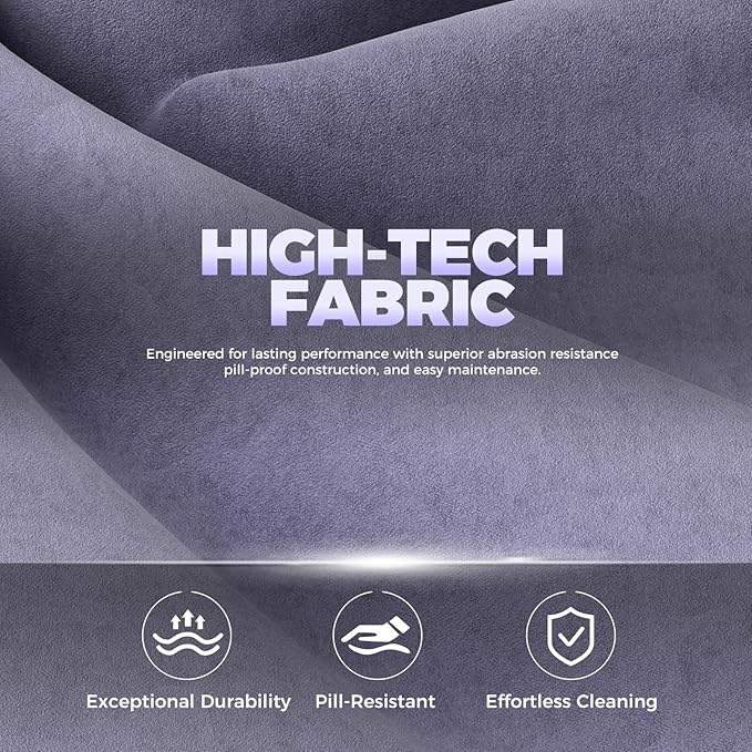 GTPLAYER Gaming Chair with Pocket Spring Cushion High Back Ergonomic Computer Chair with Footrest for Adults Lumbar Support Swivel Game Chair for Office Gaming 350LBS Fabric Macaron Purple