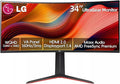 LG 34 Inch Curved Ultragear QHD(3440x1440) IPS Gaming Monitor 160Hz AMD FreeSync HDR10 sRGB 99% OnScreen Control Multitasking and Content Creation DisplayPort &amp HDMI Tilt/Height Adjustable