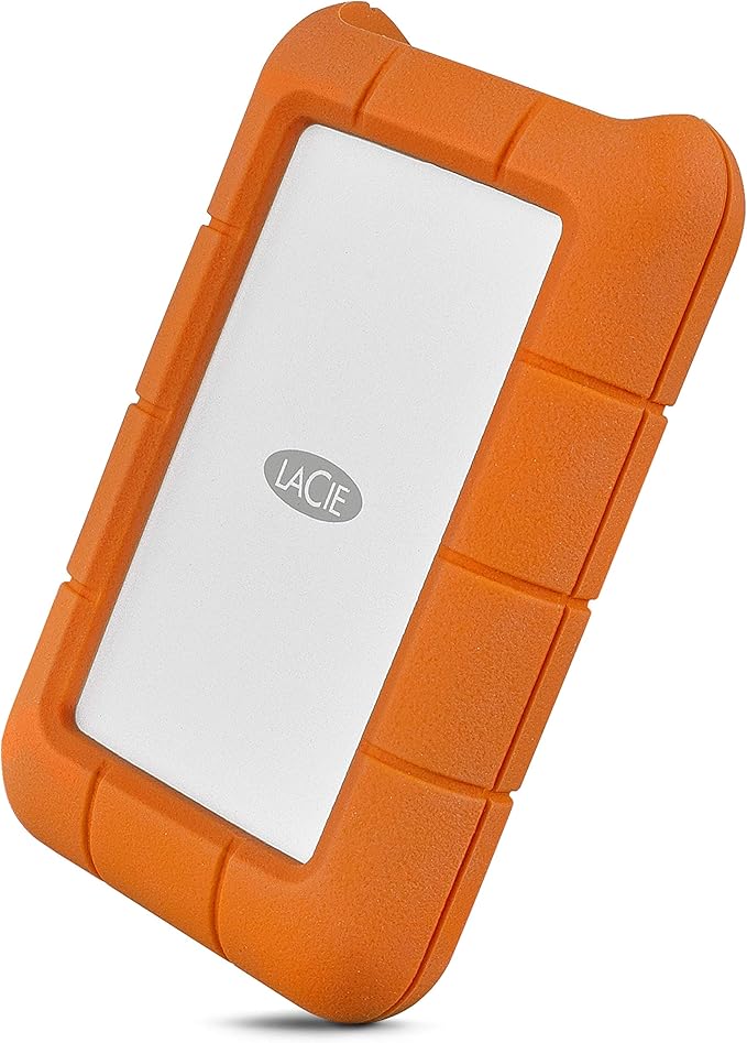 LaCie Rugged Thunderbolt USB-C 2TB External Hard Drive Portable HDD – USB 3.0 compatible Drop Shock Dust Water Resistant Mac and PC Computer Desktop Workstation Laptop 1 Mo Adobe CC (STFS2000800)