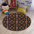 African Protectors Mats Desk Chair Mat for Rolling Chair Anti-Slip Computer Chair Mat Low Pile Carpet Mats for Home Office African Style Stripes in Diamond PatternMulticolor Diameter 43.3 in