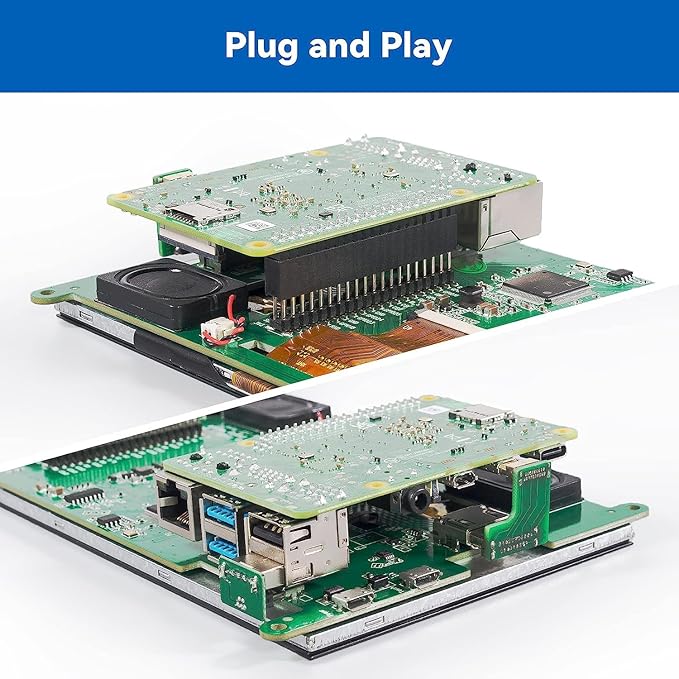 SunFounder 7 Inch Touchscreen for Pi 5 RPI 41024X600 IPS Display USB HDMI Portable Mini Monitor Upgraded 7in Touch Screen for RPI 4 Monitor with Stand and Dual Speakers
