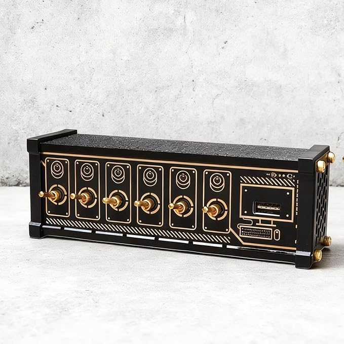 USB-C Hub Switch 6-Port USB Docking Station Gold-Plated Hub Docking Station Independent Control Knob Switch for Data Transfer Phones Tablets and Other Electronic Devices.