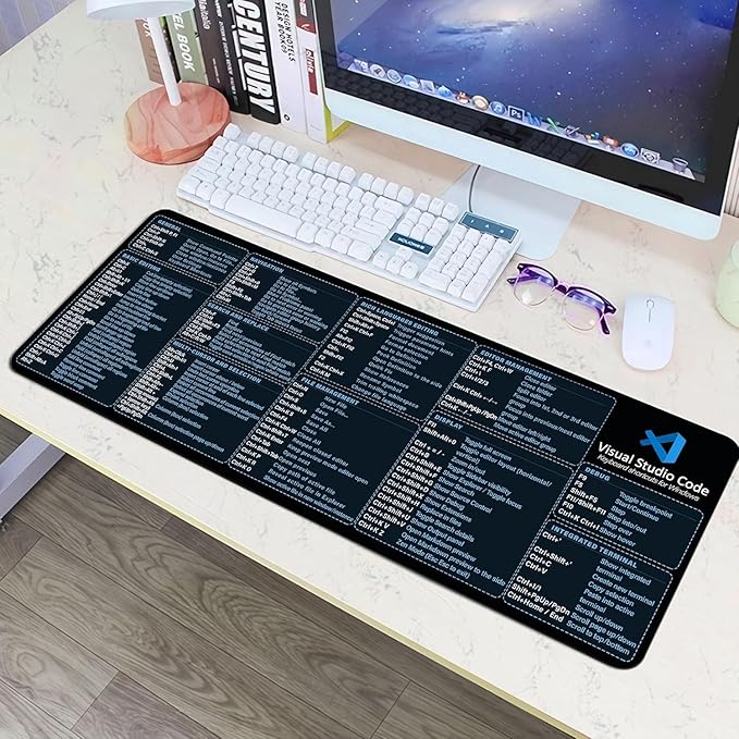 Visual Studio Code Shortcuts Mouse mat for Designer Quick Reference Guide Cheats Sheet Mouse Pad Office Supplies Keyboard Tips Gifts for Beginner Photographers Gifts Mouse pad KMH