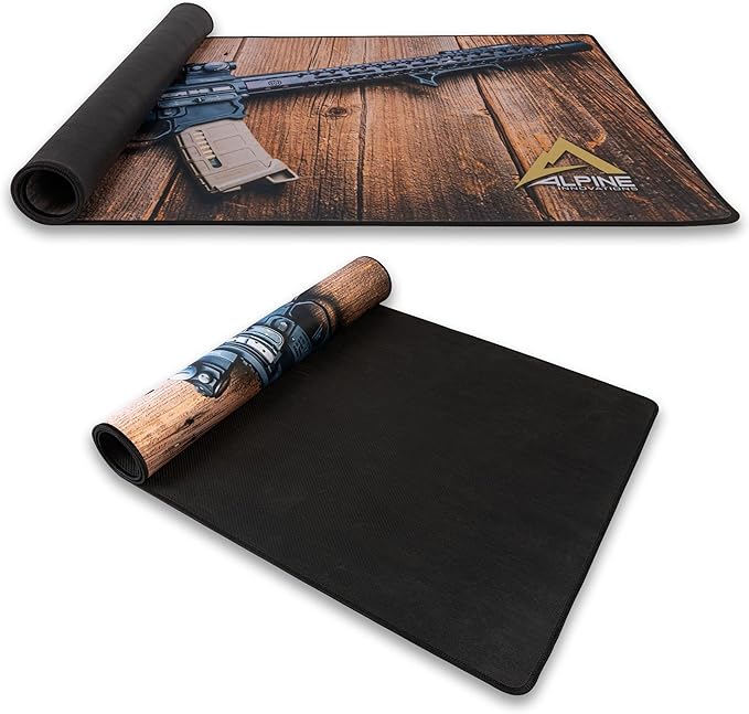 Alpine Innovations Surface Mat with Stitched Edges | Giant Mouse Pad 16” x 33” | Durable Non-Slip Rubber Base | Computer Keyboard Pad for Desktops | Tactical