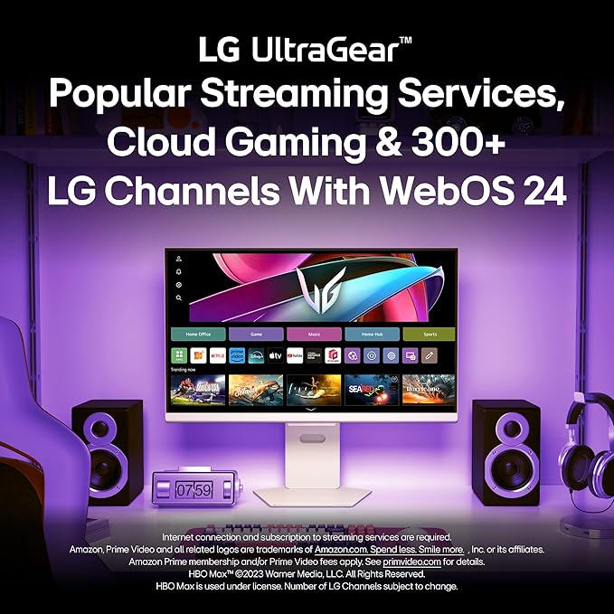 LG 32G810SA-W 32-inch Ultragear 4K UHD (3840 x 2160) IPS Gaming Monitor 144Hz 1ms NVIDIA G-Sync Compatible AMD FreeSync Premium VESA DisplayHDR 400 HDMI DisplayPort USB Type-C White