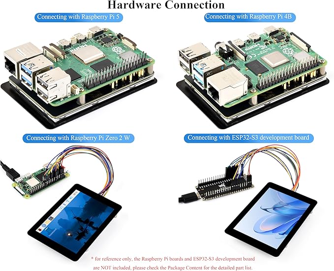 3.5inch Capacitive Touch Display Compatible with Pi 5/4B/3B+/3B/Pico W/Pico 2W/ ESP32  IPS LCD Screen 320×480 Resolution 262K Color Pigo Pin Header and GH1.25 13PIN Cable Two Connection Ways