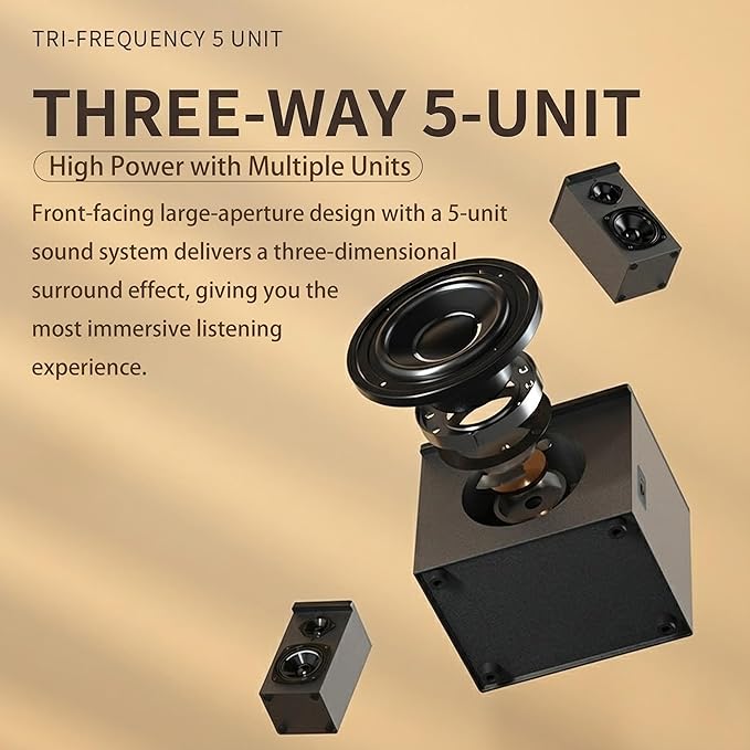 2.1 Computer Speakers with Subwoofer PC Speakers for Desktop with Deep Bass Bluetooth USB Optical Gaming Sound System for Monitor and Laptop