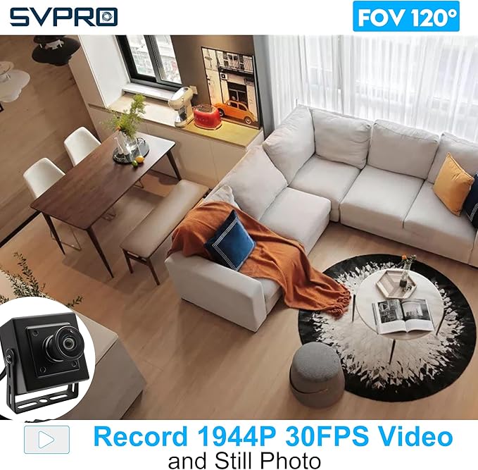 SVPRO 5MP 30FPS USB Camera Wide Angle Video Camera for ComputerIMX335 Sensor High Resolution Small USB Security Camera for 3D PrinterLaser EngraverMachine Vision