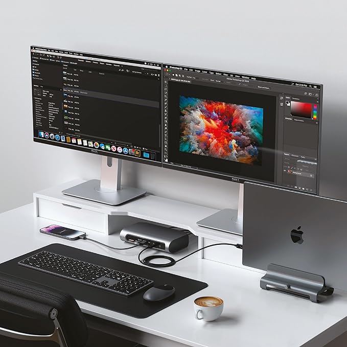 Satechi 16 in 1 Thunderbolt 4 USB C Docking Station 100W Charging up to 4 Screens 4K/60Hz USB C Data 6 USB-A Ports Micro/SD Card Readers 2.5Gbps Ethernet for MacBook Air/Pro M5/M4 Mac/Windows