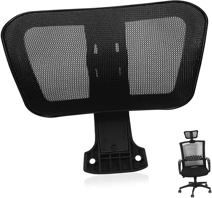 Office Chair Headrest Pillow Mesh Computer Chair Headrest Attachment Neck Support Height Adjustable for Comfortable Use