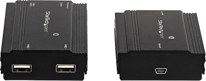 StarTech.com 4-Port USB 2.0 Extender Hub Over Single CAT5e/CAT6 Ethernet Cable (RJ45) - 330ft (100m) - USB Extender Hub Adapter Kit - Metal Housing - Externally Powered - 480 Mbps TAA