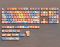 dagaladoo Cute PBT Keycaps SetSunset MOA Profile keycaps 60 75 100 PercentDye-Sub 134-key Custom Keyboard Keycap for 100% 75% 65% 60% TKL US Layout Mechanical Keyboard