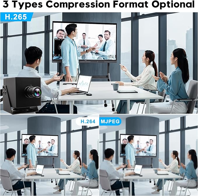 4K HDMI USB3.0 Camera Simultaneous Output 60fps H.264 Webcam with 25° Narrow Angle Lens 2X Digital Zoom Plug and Play for Video Conference Industrial TV