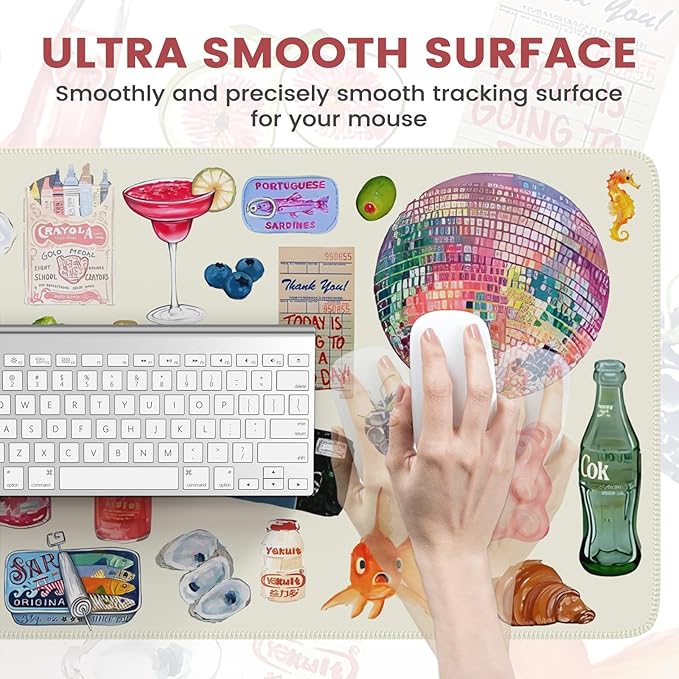 iCasso Ergonomic Mouse Pad Keyboard Wrist Rest Memory Foam Mousepad with Wrist Support XXL Desk Mat Desk Pad