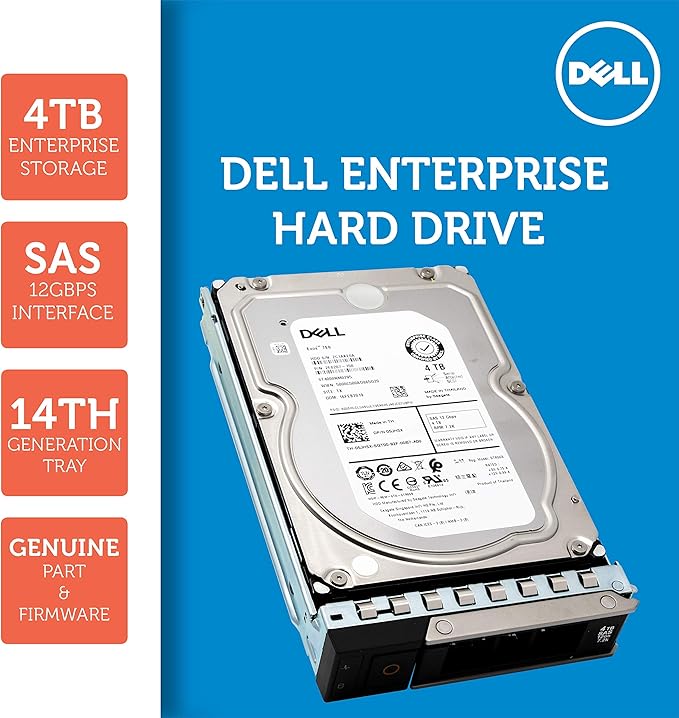 Dell 400-ATKL - Dell 4TB 3.5 Nearline SAS 7.2K 12Gb/s Hard Drive