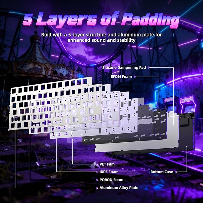 ATTACK SHARK R85 HE 75% Magnetic Wired Gaming Keyboard8KHz Polling Rate Rapid Trigger0.005mm RT Precision256K Scan RateCustom Hot-SwappableWeb Driver PC Keyboard for Gamer/Win/MacBlack Gradient