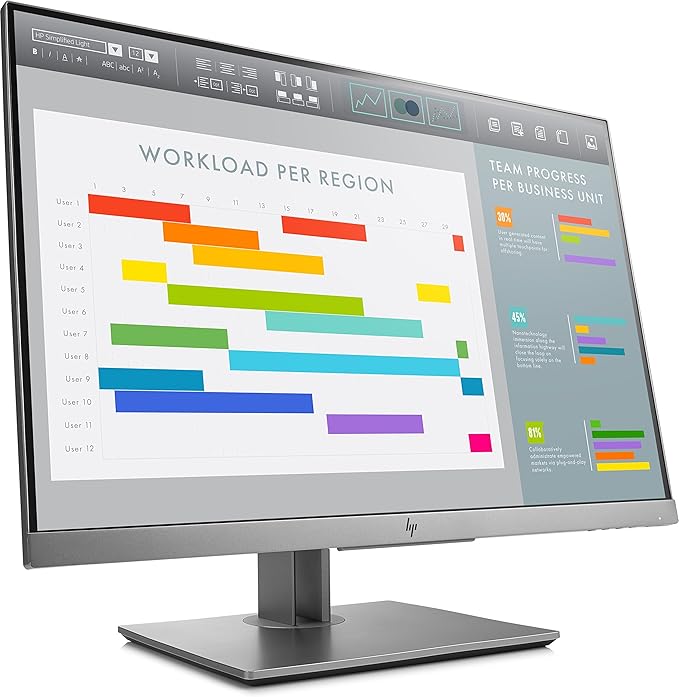 HP EliteDisplay E243i 24-Inch Screen LED-Lit Monitor (1FH49A8#ABA) Black and Silver (Renewed)