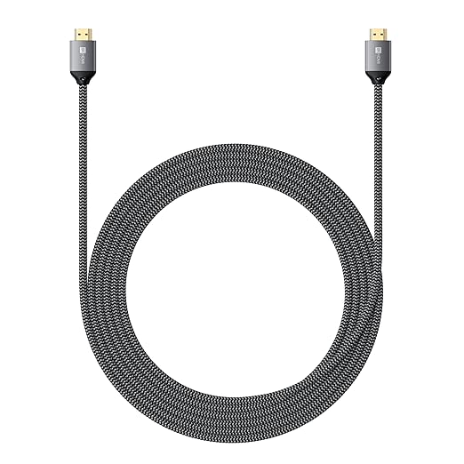 Satechi 8K HDMI 2.1 Cable Supports 8K @ 60Hz and Ultra High Speed 4K @ 120Hz 48Gbps HDMI to HDMI Capable Compatible with iMac Mac mini MacBook Air/Pro M5/M4 Windows and More (6.6 ft/2m)
