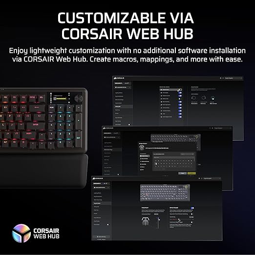 Corsair Vanguard PRO 96 Wired Hall Effect Magnetic Mechanical Gaming Keyboard – 96% Layout MGX Hyperdrive Switches 8000Hz Polling Rapid Trigger Virtual Stream Deck SOCD Flashtap QWERTY US