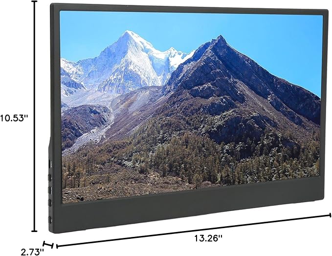 13 Inch Portable Monitor 1920x1080P IPS Full View Ultra Thin with Protective Case - HDR Technology Split Screen Support for Work and Entertainment